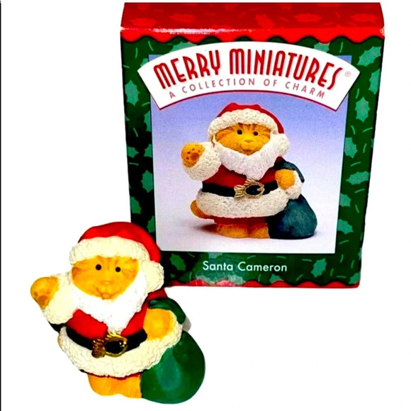 hallmark merry miniatures cameron cat holidays series - Picture 1 of 12